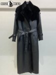 Luxury Women Long Real Leather Coat