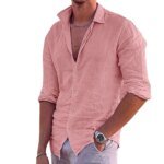 Men's Cotton linen Fashion beach shirt