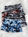Men's 4-Pack Polyester Boxer Briefs - Camouflage Print