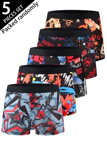 Men's boxing shorts 5 pieces set
