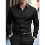 Casual Solid Color Business Dress Shirt