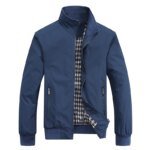 Casual Solid Slim Bomber Jacket Men