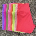 Solid Color Women Fitness Sport Short High