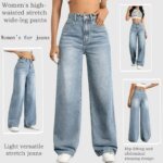 Women Straight Leg Stretchy Denim jeans