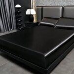 2/3pcs Luxurious Solid Silky Satin Fitted Sheet With Pillowcases