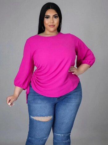 Ladies Tops Long Sleeve Large Size Blouses