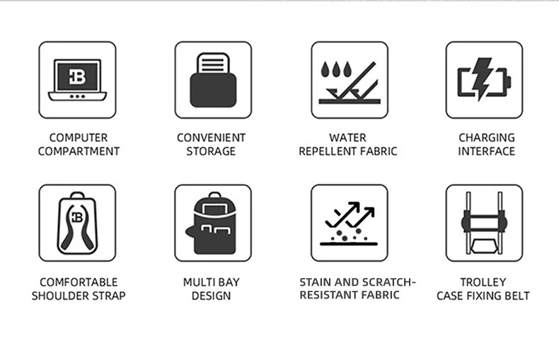 17 Inch Laptop Backpack Multifunctional Anti-Theft Backpack