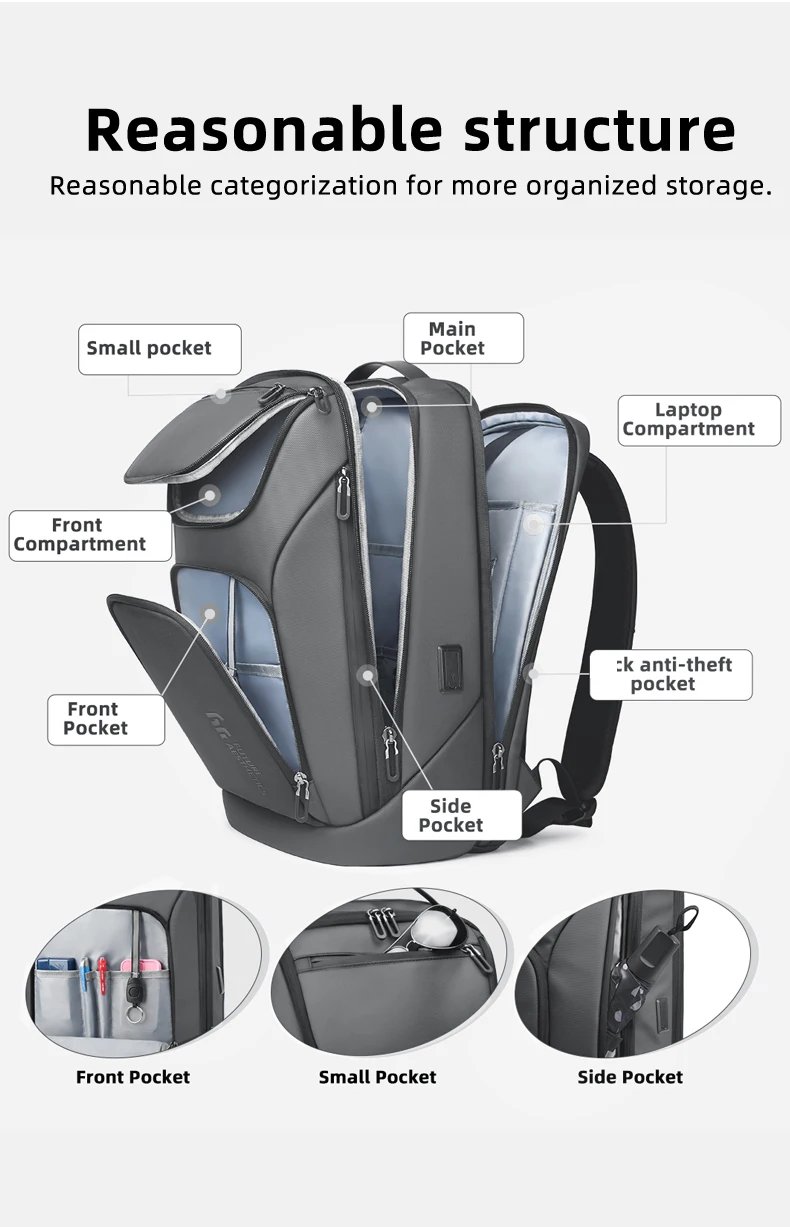 17 Inch Laptop Backpack Multifunctional Anti-Theft Backpack