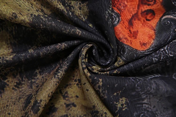 Weird Puss Sexy Fitness Jumpsuit Women Tie-Dye Print o-Neck