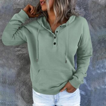 Loose Casual Hooded Drawstring Pocket Hoodie